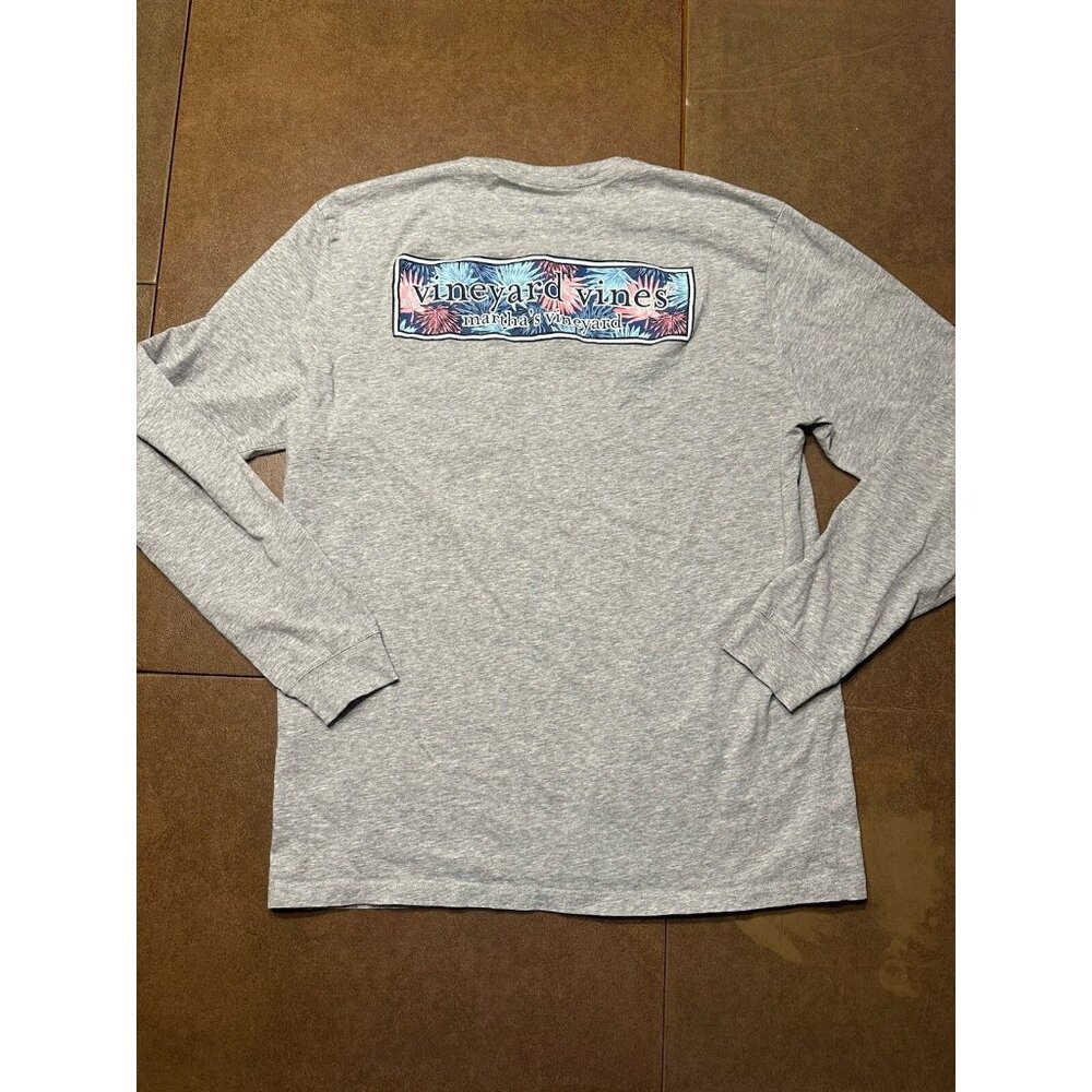 Vineyard Vines Gray Long Sleeve T Shirt Martha's Vineyard Size Medium